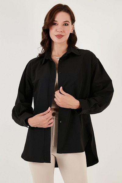 Lela Cămașă țesută supradimensionată din bumbac CAMISA 6234760