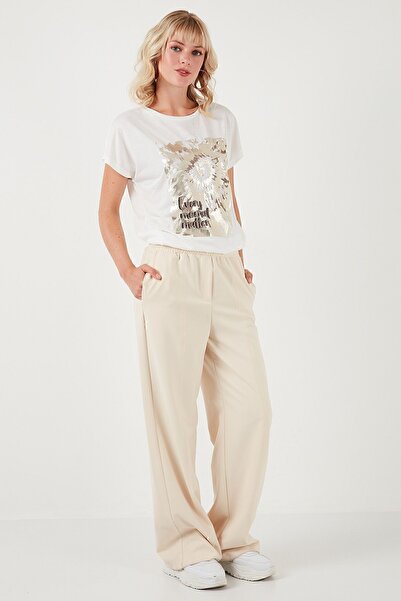 Lela T-Shirt με στάμπα με λαιμόκοψη με κανονική εφαρμογή - T-SHIRT 6671001