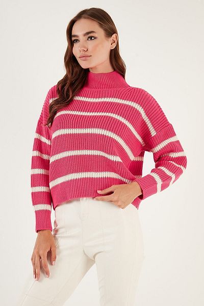 Lela Pulover de iarnă cu guler în dungi PULL 4616118