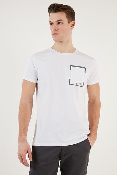 Buratti Crew Neck 100% Cotton Slim Fit T Shirt Ανδρικό T SHIRT 541REWORK