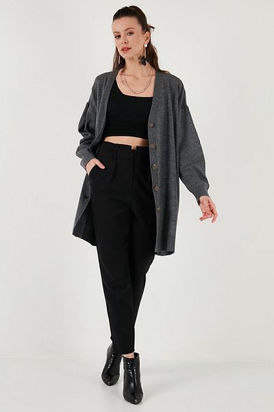 Lela V-neck Knitwear CarDigan - ButtoneD, CarDigan 4616031