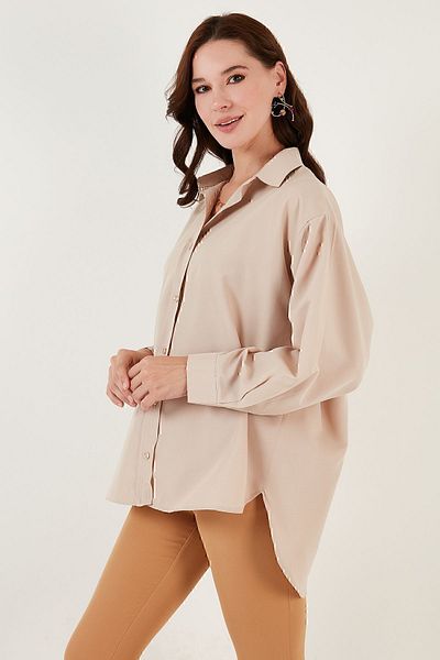 Lela Cămașă țesută supradimensionată din bumbac CAMISA 6234760