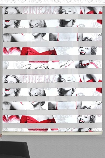 Naza Brillant Zebra Perde Marilyn Monroe Pliseli Perde