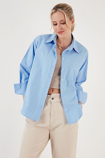 Lela Oversize 100% Cotton Poplin Shirt SHIRT CF21S163867