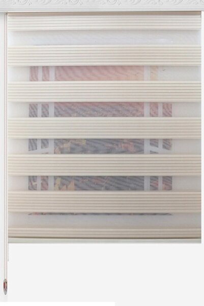 Naza Zebra Perde Bambu Krem Plise Modern Perde