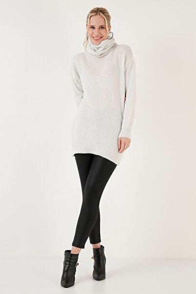 Lela Pulover lung tricotat cu guler rotit PULL 4615018