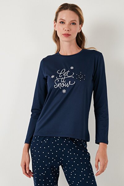 Lela Піжамний комплект з візерунком, комір-стійка, прямий крій - 65719102