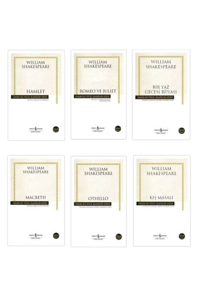 TÜRKİYE İŞ BANKASI KÜLTÜR YAYINLARI Wılliam Shakespeare 6 Lı Set Kitap Hasan Ali Yücel Klasikleri