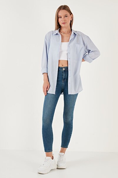 Lela Смугаста бавовняна сорочка Regular Fit з однією кишенею СОРОЧКА 611GM0018