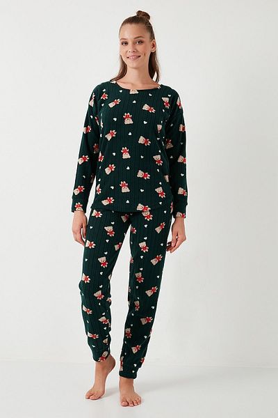 Lela Σετ πιτζάμες με λαιμόκοψη Standard Fit - 6093735