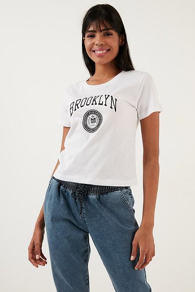 Lela Tricou tricou slim fit cu imprimeu Brooklyn 5864581