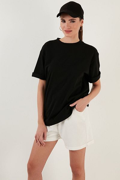 Lela Cotton Oversize Crew Neck T Shirt T Shirt 5864562