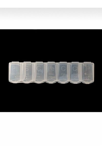 Aqua 7-Day Weekly Medicine Storage Box - Pill Container