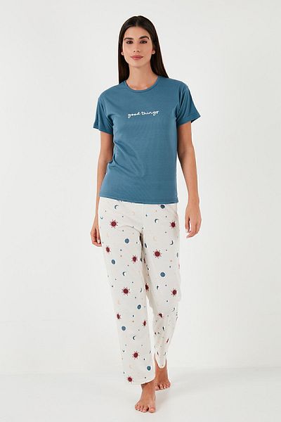 Lela Σετ Πυτζάμες Regular Fit Crew Neck με κοντό μανίκι Sleepwear Set65770105