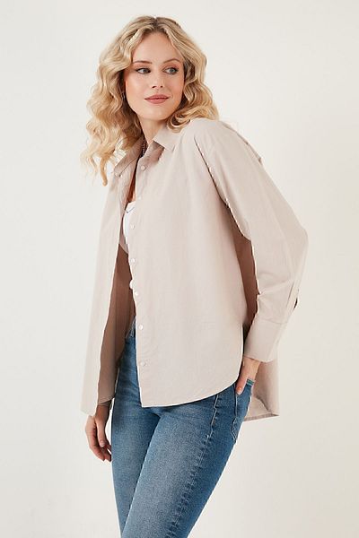 Lela قميص مقاس كبير 100% قطن بوبلين CF21S163867