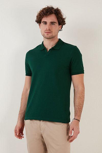 Buratti Slim Fit Βαμβακερό μπλουζάκι με γιακά ανδρικό μπλουζάκι πόλο 5902141
