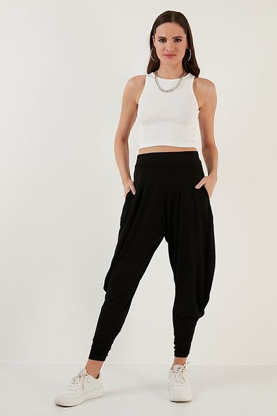 Lela High Waist Relaxed Cut Pocketed Shalwar Trousers 5865027