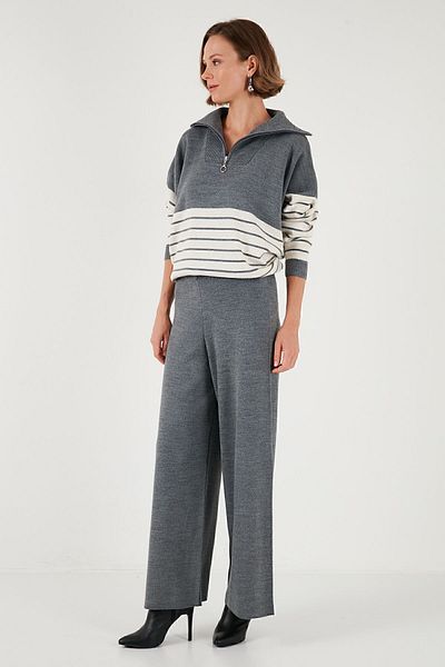 Lela Wide Leg Acrylic Knitwear Trousers - Pants 4616080 Y