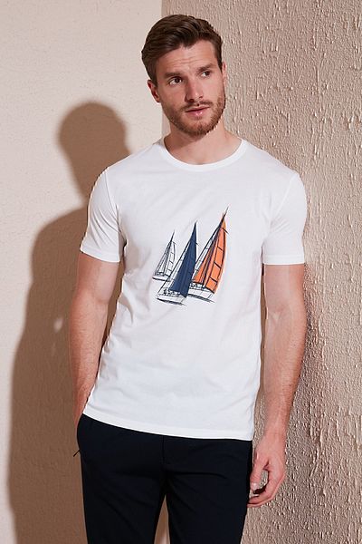Buratti Ανδρικό T-Shirt Crew Neck Slim Fit - Βαμβακερό 646R7810
