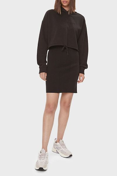 Calvin Klein Cotton Hooded Relaxed Fit Crop Sweat J20J221929BEH SWEAT J20J221929 BEH