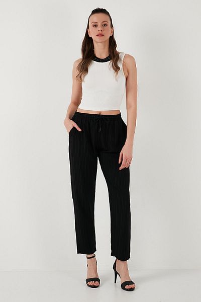 Lela Slim Fit Trousers with Pockets - PANTS5865297