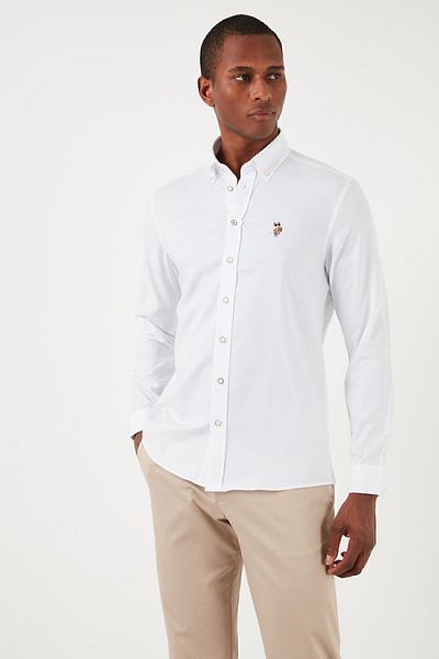 U.S. Polo Assn. Πουκάμισο με κουμπιά με λογότυπο U.S. 100% βαμβακερό ανδρικό πουκάμισο G081SZ0041826727