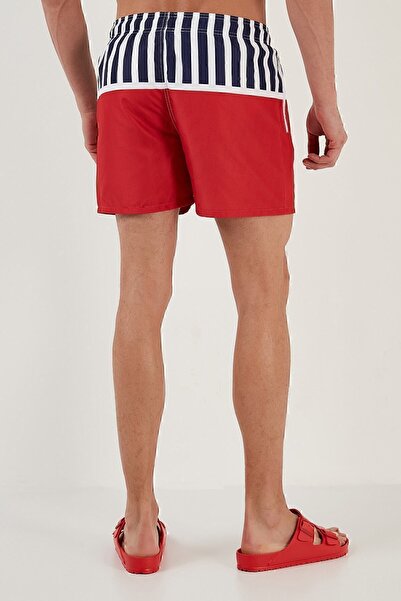 Buratti Desenli Deniz Şortu Belden Bağlamalı Cepli Erkek Mayo Short 380k917