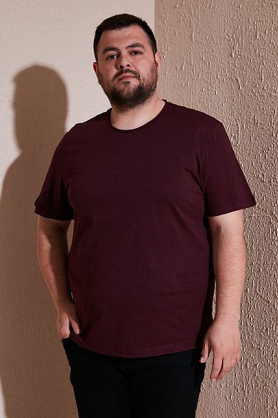 Buratti Βαμβακερό ανδρικό μπλουζάκι με κανονική εφαρμογή μεγάλου μεγέθους 59020001 Β
