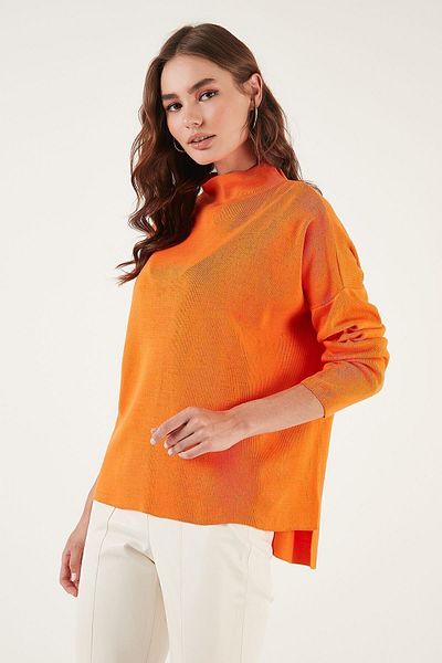 Lela Long Stand Collar Thin Knitwear Sweater - Back 4615002