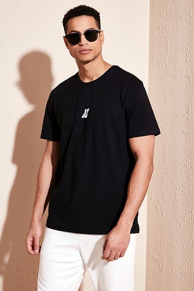 Buratti 100% bumbac, cu decolteu, cu croiala normală, tricou bărbați5902753