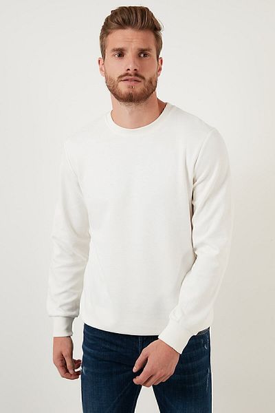 Buratti Ανδρικό φούτερ από βαμβακερό λαιμόκοψη Regular Fit 5905313