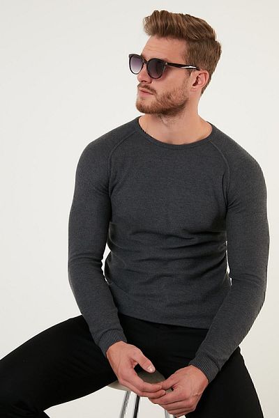 Buratti Slim Fit Crew Neck Cotton Knitwear Sweater Men's Sweater 6353418
