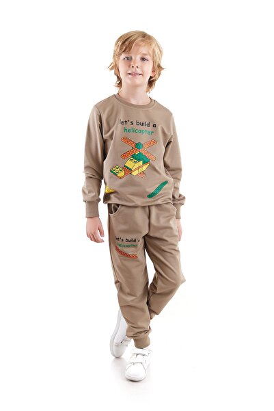 AHENGİM Helicopter Printed Boy's Tracksuit Set - Ak2534