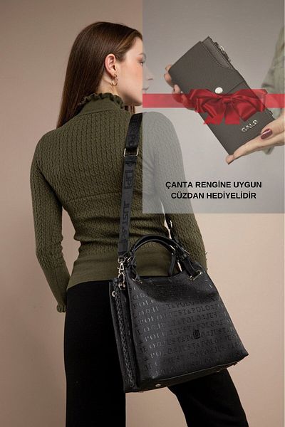 GALB LEATHER Geantă de umăr pentru femei Just Polo - Dimensiune mare lată, curea largă, zilnic 33x26 cm