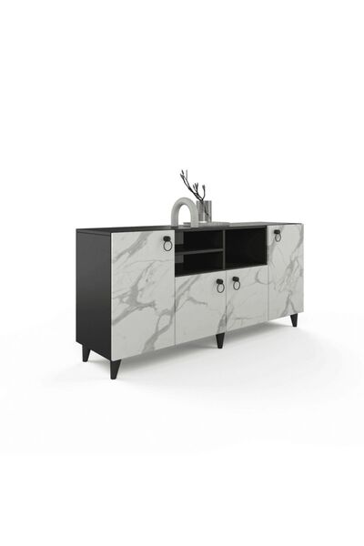 ANZERA Malta Konsol Siyah - Calacatta