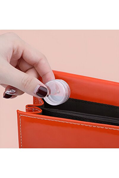 SPELT 2,5cm Küçük Takı Şeffaf Kapaklı Mini Krem Saklama Kutu Kavanoz 4'lü