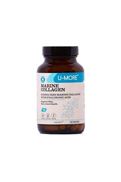 UMore Hidrolize Balık Kolajeni & Hyaluronik Asit-sağlıklı Eklemler Saçlar Cil...