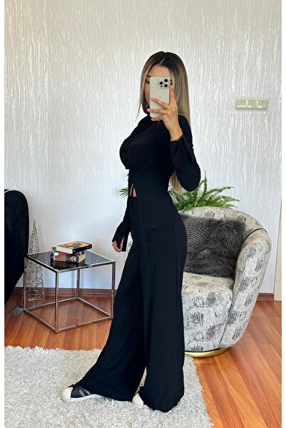 Büzgülü Salaş Takım Siyah
