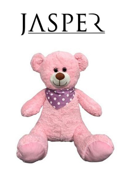 JASPER My Playmate 50 cm Pink Teddy Bear with Scarf