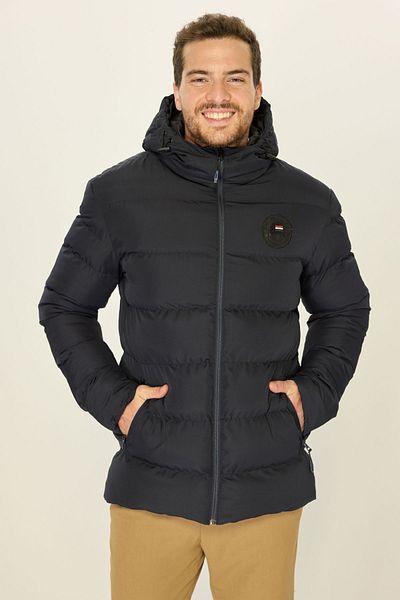 D1fference Námořnická modrá pánská bunda Puffer - odolná proti větru, Ddm-600
