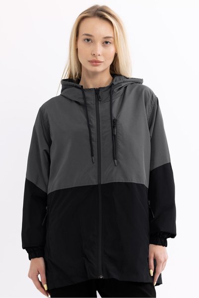 Goccix Women's Hooded Water and Windproof Pocketed Inside Raincoats, a Lined U Ultra Lightweight m Transitional Raincoat