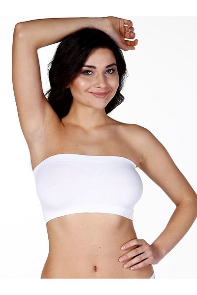 Cooqpoo White Strapless Strengthening Corset - Size S-M-L-Xl, Padded Seamless Straps