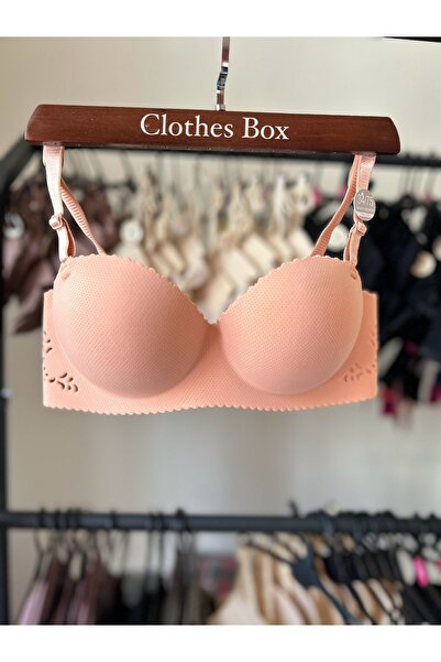 F.K Lazer Kesim Balensiz Push Up Straplez Sütyen