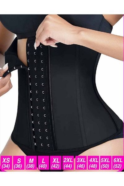 Cooqpoo Black Latex Corset - Size Xs-S-M-L-Xl-2Xl-3Xl-4Xl-5Xl-6Xl, Strapless and Recovery