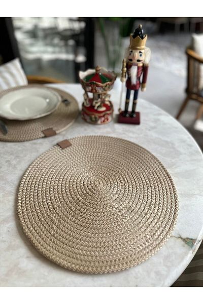 Halımax Wicker Jute Woven Supla Snail Knitting American Serving Pot Mat Bamboo Trivet Single 1 Piece