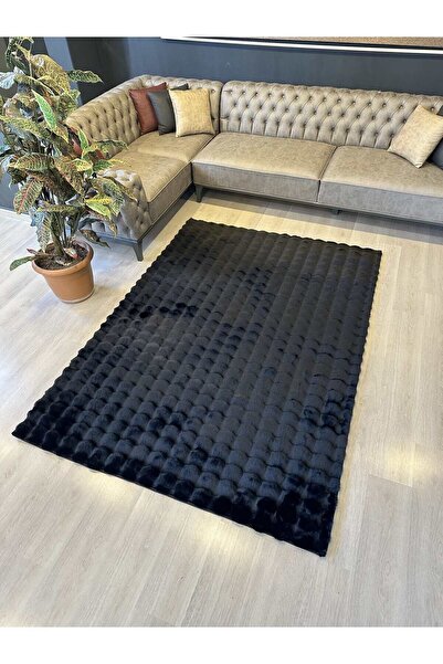 Cherryblue Bubble Tavşan Serisi Yumuşacık Tavşan Tüyü Kaymaz Dokuma Taban Pel...