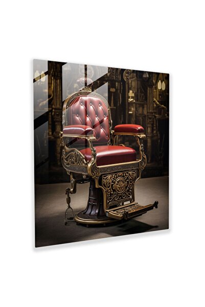 PaintedAnarchy Vintage berber sandalye Cam Tablo, berber, cam sanat