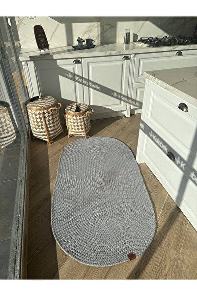 Halımax Milda 11 Hav Toz Vermez Jüt Kilim Çift Taraflı Hasırlı Gri Örgü Halı