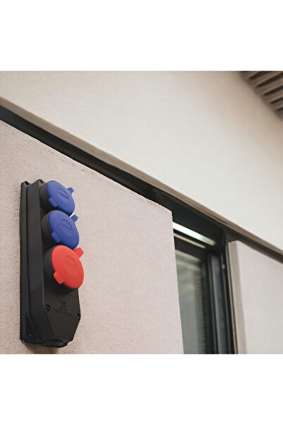 Badem10 Kapaklı Grup Priz Çoğaltıcı 2 Monofaze 1 Trifaze Kablosuz Kauçuklu Sanayi Tipi Elektrik Prizi