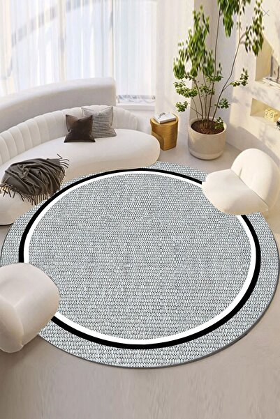 Chilai Home Rowng Füme Dekoratif Halı Çap Djth